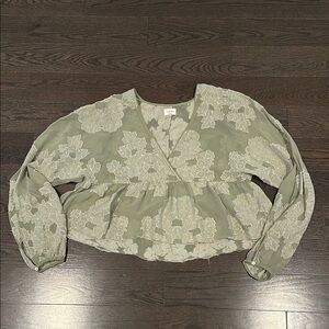 Wilfred green boho cropped tunic Medium